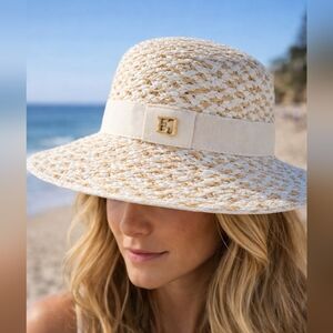 Eric Javits New York Straw Hat – Ivory/Natural | Lightweight Summer New